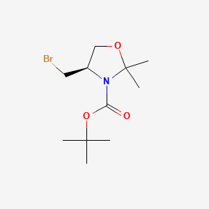 Chemical structure of (R)-tert-Butyl 4-(bromomethyl)-2,2-dimethyloxazolidine-3-carboxylate