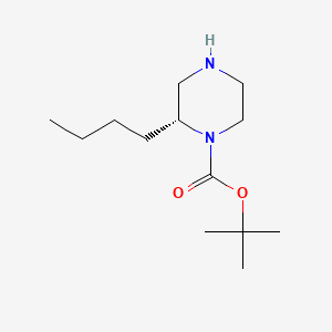 Chemical structure of (R)-1-Boc-2-Butyl-piperazine