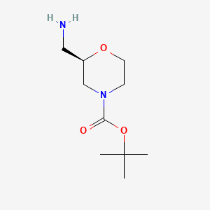 Chemical structure of (R)-2-Aminomethyl-4-Boc-morpholine
