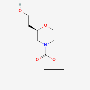 Chemical structure of (R)-N-Boc-2-(2-hydroxyethyl)morpholine