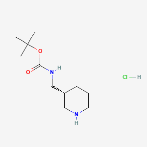 Chemical structure of (R)-tert-Butyl (piperidin-3-ylmethyl)carbamate hydrochloride