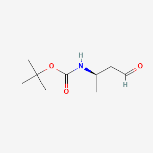 Chemical structure of (R)-tert-Butyl (4-oxobutan-2-yl)carbamate
