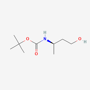 Chemical structure of (R)-tert-Butyl (4-hydroxybutan-2-yl)carbamate