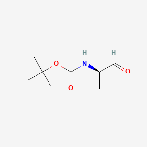 Chemical structure of (R)-tert-Butyl (1-oxopropan-2-yl)carbamate
