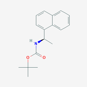 Chemical structure of (R)-tert-Butyl (1-(naphthalen-1-yl)ethyl)carbamate