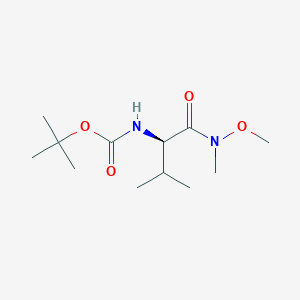 Chemical structure of N~2~-(tert-Butoxycarbonyl)-N-methoxy-N-methyl-D-valinamide