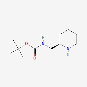 Chemical structure of (R)-PIPERIDIN-2-YLMETHYL-CARBAMIC ACID TERT-BUTYL ESTER