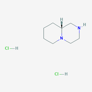 Chemical structure of (R)-Octahydro-1H-pyrido[1,2-a]pyrazine dihydrochloride