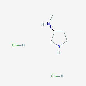 Chemical structure of (R)-N-methylpyrrolidin-3-amine dihydrochloride