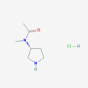 Chemical structure of (R)-N-Methyl-N-(pyrrolidin-3-yl)acetamide hydrochloride