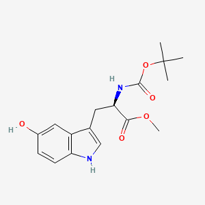 Chemical structure of (R)-N-Boc-5-Hydroxy-Trp-OMe