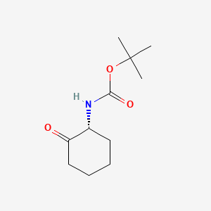 Chemical structure of (R)-N-Boc-2-aminocyclohexanone