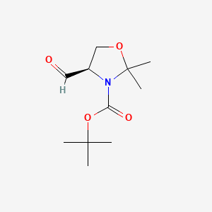 Chemical structure of (R)-N-Boc-2,2-dimethyloxazolidine-4-carbaldehyde