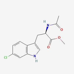 Chemical structure of (R)-N-Acetyl-6-Chloro-Trp-OMe