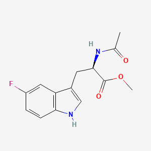 Chemical structure of (R)-N-Acetyl-5-Fluoro-Trp-OMe
