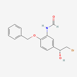 Chemical structure of (R)-N-[5-(2-Bromo-1-hydroxyethyl)-2-(phenylmethoxy)phenyl]formamide