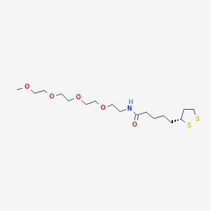 Chemical structure of (R)-N-(3,6,9,12-Tetraoxatridecyl)-α-lipoamide