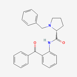 Chemical structure of (R)-N-(2-Benzoylphenyl)-1-benzylpyrrolidine-2-carboxamide