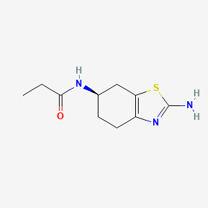 Chemical structure of (R)-N-(2-Amino-4,5,6,7-tetrahydro-benzothiazol-6-yl)-propionamide