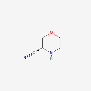 Chemical structure of (R)-Morpholine-3-carbonitrile