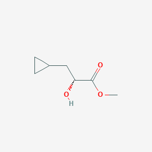 Chemical structure of (R)-Methyl 3-cyclopropyl-2-hydroxypropanoate