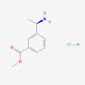 Chemical structure of (R)-Methyl 3-(1-aminoethyl)benzoate hydrochloride