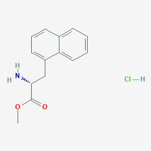 Chemical structure of (R)-Methyl 2-amino-3-(naphthalen-1-yl)propanoate hydrochloride