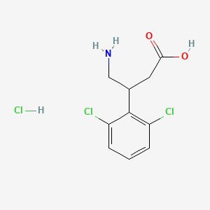 Chemical structure of (R)-Methyl 2-amino-3-(3,4-dichlorophenyl)propanoate hydrochloride