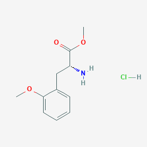 Chemical structure of (R)-Methyl 2-amino-3-(2-methoxyphenyl)propanoate hydrochloride