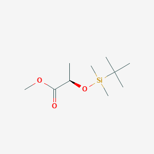 Chemical structure of (R)-Methyl 2-((tert-butyldimethylsilyl)oxy)propanoate