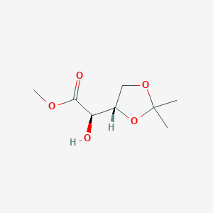 Chemical structure of Methyl 3,4-O-isopropylidene-L-threonate