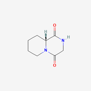 Chemical structure of (9aR)-octahydro-1H-pyrido(1,2-a)pyrazine-1,4-dione