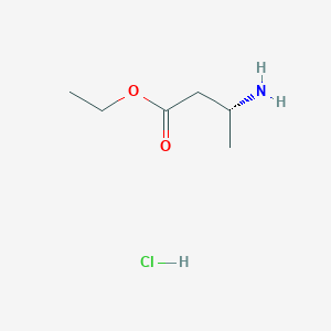 Chemical structure of (R)-Ethyl 3-aminobutanoate hydrochloride