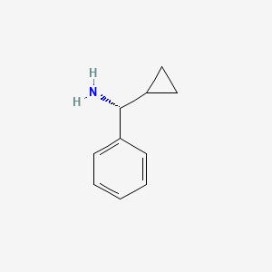 Chemical structure of (R)-Cyclopropyl(phenyl)methanamine