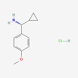 Chemical structure of (R)-Cyclopropyl(4-methoxyphenyl)methanamine hydrochloride