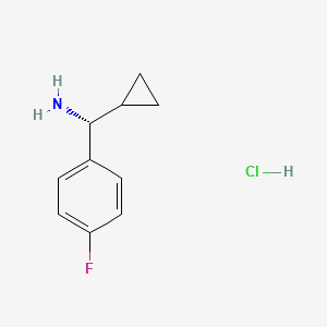 Chemical structure of (R)-Cyclopropyl(4-fluorophenyl)methanamine hydrochloride