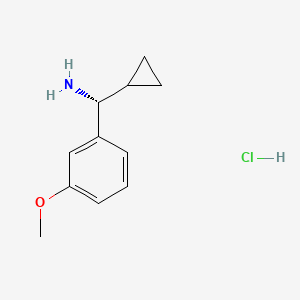 Chemical structure of (R)-Cyclopropyl(3-methoxyphenyl)methanamine hydrochloride
