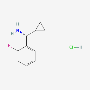 Chemical structure of (R)-Cyclopropyl(2-fluorophenyl)methanamine hydrochloride