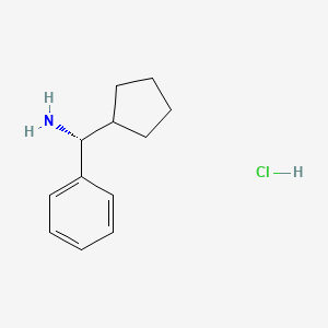 Chemical structure of (R)-Cyclopentyl(phenyl)methanamine hydrochloride