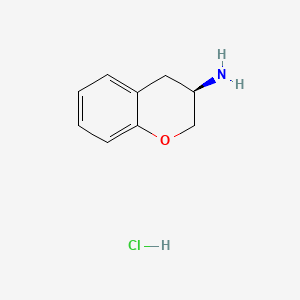 Chemical structure of (R)-chroman-3-amine hydrochloride