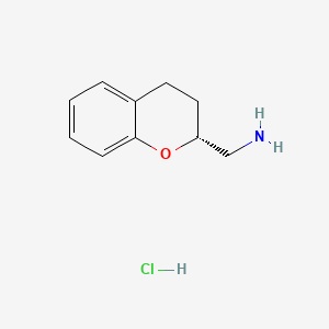 Chemical structure of (R)-Chroman-2-ylmethanamine hydrochloride