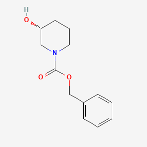 Chemical structure of (R)-Benzyl 3-hydroxypiperidine-1-carboxylate