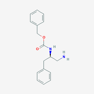 Chemical structure of (R)-benzyl 1-amino-3-phenylpropan-2-ylcarbamate