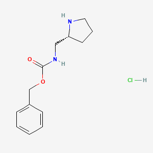 Chemical structure of (R)-Benzyl (pyrrolidin-2-ylmethyl)carbamate hydrochloride