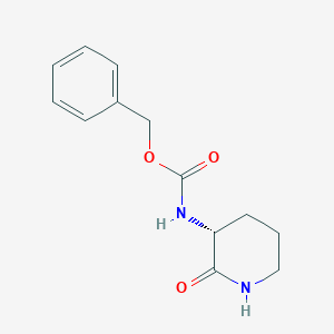 Chemical structure of (R)-benzyl (2-oxopiperidin-3-yl)carbamate