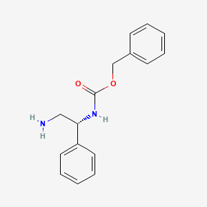 Chemical structure of (R)-Benzyl (2-amino-1-phenylethyl)carbamate