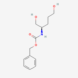 Chemical structure of (R)-Benzyl (1,5-dihydroxypentan-2-yl)carbamate