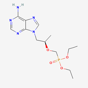 Chemical structure of (R)-9-[2-(Diethylphosphonomethoxy)propyl] Adenine