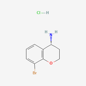 Chemical structure of (R)-8-Bromochroman-4-amine hydrochloride