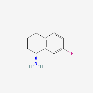 Chemical structure of (R)-7-Fluoro-1,2,3,4-tetrahydronaphthalen-1-amine